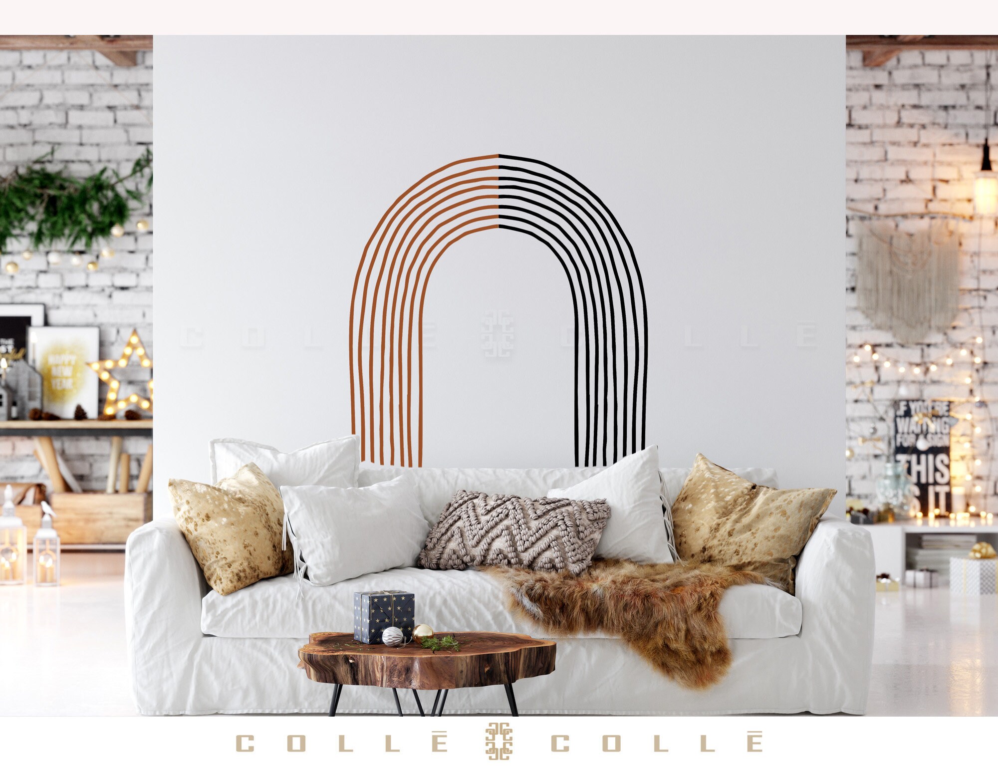 Line Arch Wall Decal - Geometric Boho Decor - Etsy