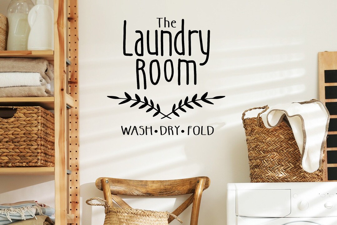 The Laundry Room Wall Decal Laundry Wash Dry Fold Laurel - Etsy