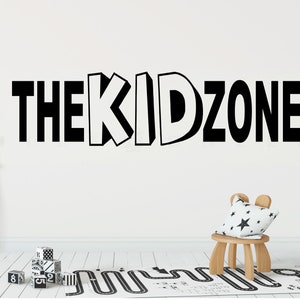 The Kid Zone Wall Decal - Playroom Decal - Calm Down corner - Play Room Decor - Game Zone Sticker - Children Bedroom