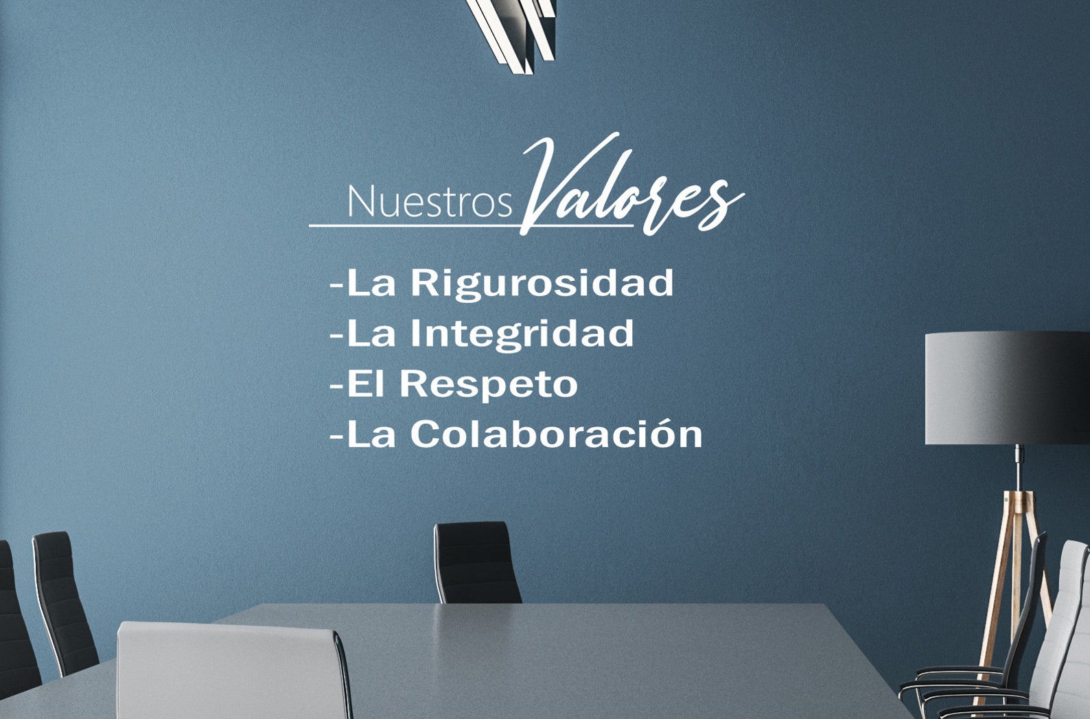 Values Corner Lettering Custom Company Values Wall Decal – Spanish Lettering, Personalized ...
