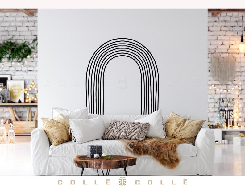 Line Arch Wall Decal - Geometric Boho Decor - Etsy Canada