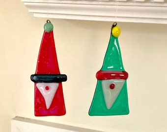 Adorable glass gnome ornaments |  one-of-a-kind