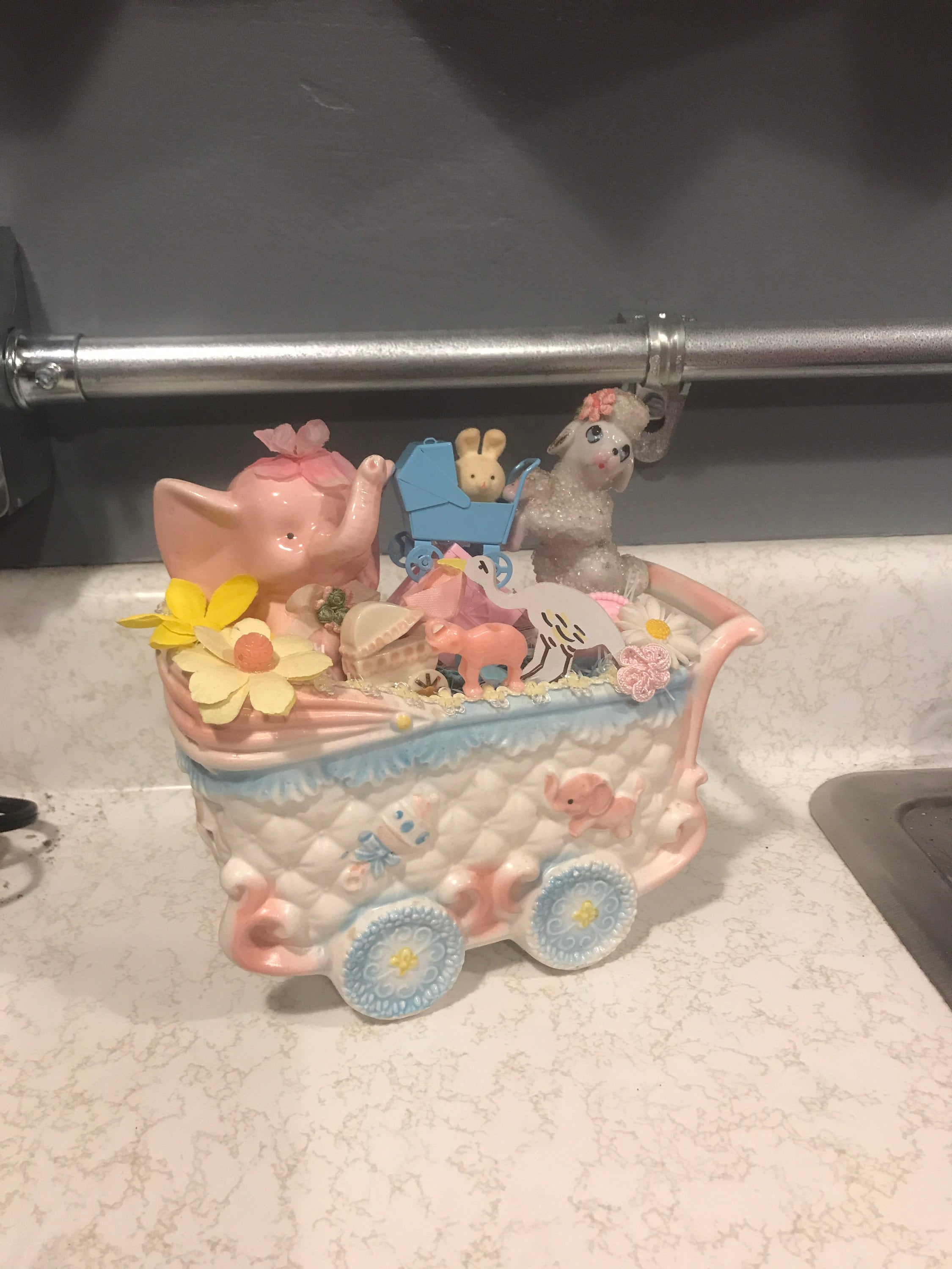Kitsch Baby Vintage Kitsch Baby Centerpiece, Baby Shower, Gender Reveal, Baby Gift ...