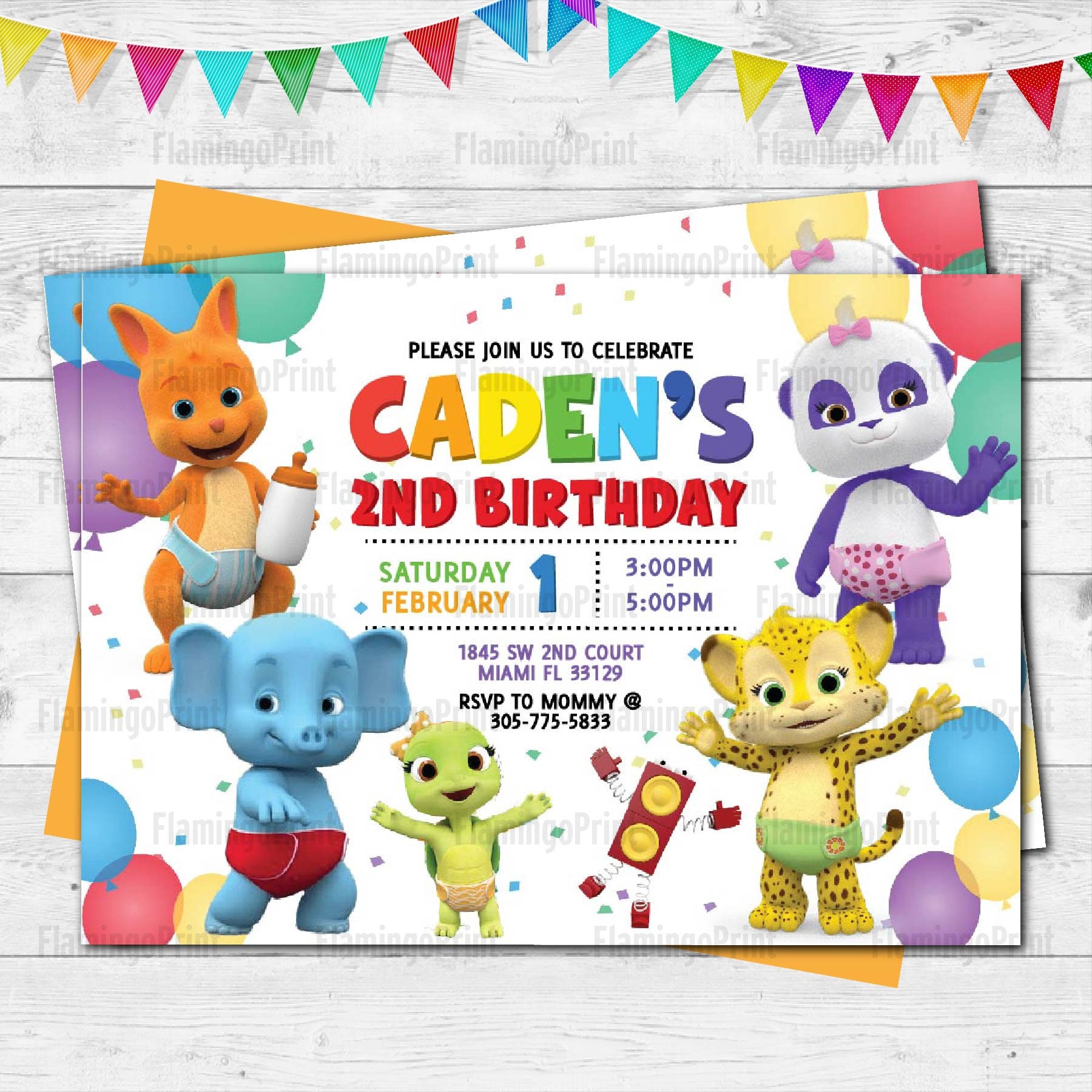 Digital Word Party Birthday invitation. Word Party invites. Etsy