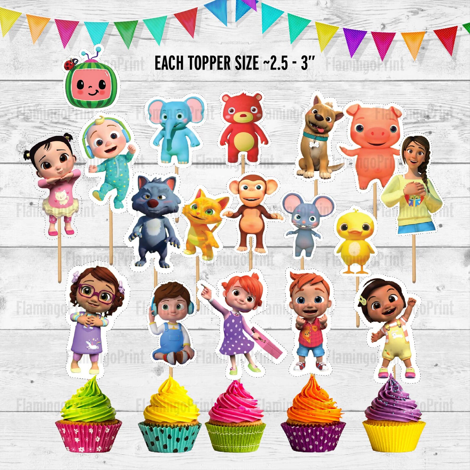 Digital Cupcakes Topper. Birthday Etsy Canada