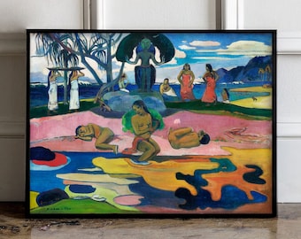 Day of the God (1894) by Paul Gauguin print, Paul Gauguin poster, Paul Gauguin wall art, Paul Gauguin exhibition poster, Paul Gauguin print