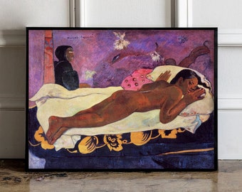 Spirit of the Dead Watching by Paul Gauguin print, Paul Gauguin poster, Paul Gauguin wall art, Paul Gauguin exhibition poster