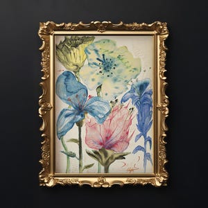 Salvador Dali Fleurs 1948 Druck, Salvador Dali Ausstellungsplakat, Dali Blumen Poster, Wildblumen Druck, Surrealismus Poster, moderne Kunst