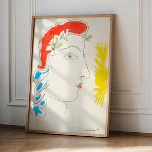 Tête de Marianne by Pablo Picasso Exhibition poster, Gift for friends, Picasso Exhibition Wall Art Print, Famous Artist Print, Gift Idea