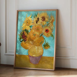 Vincent Van Gogh Posters, Sunflower Poster, Van Gogh Wall art, Vincent Van Gogh Print, Van Gogh Exhibition Poster, Sunflower print