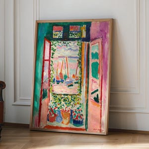 Pôster Henri Matisse, pôster de janela aberta, arte de parede Matisse, impressão Henri Matisse, decoração de parede Henri Matisse, arte de parede Matisse, presente para a mãe