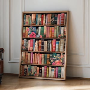 Vintage Bibliothek Poster, Buch Kunstdruck, Lese Wand Plakat, Buch-Liebhaber Geschenk, Lese Geschenk, Antike Wandkunst, Retro Buch-Liebhaber Kunst