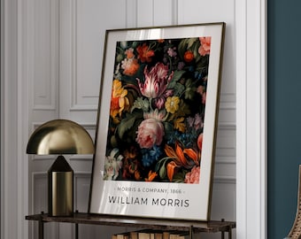 Impresión de William Morris, cartel de William Morris, arte de la pared de William Morris, cartel vintage, estampado floral, decoración del hogar de Morris, patrón de flores Morris