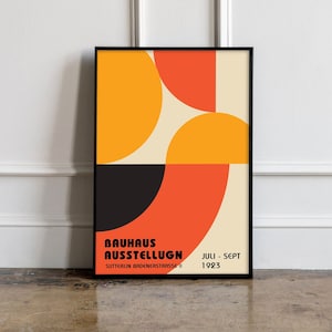 Bauhaus Print, Bauhaus 1923 Exhibition Poster,Bauhaus Line Art Print, Line Art poster, Abstact Poster, Grabado de arte contemporáneo