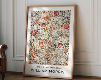 Póster de William Morris, impresión de William Morris, arte mural de William Morris, póster vintage, impresión floral vintage de Morris, impresión contemporánea