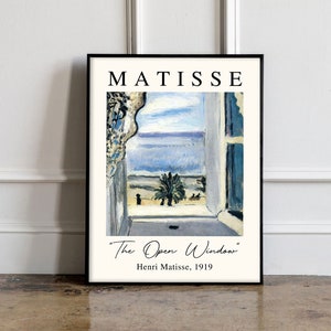 Henri Matisse Poster, The open window poster, Henri Matisse Seascape print, Henri Matisse print, Matisse wall art, Matisse wall decor