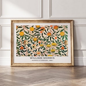 Cartel de William Morris, Impresión de William Morris, Arte FLoral de William Morris, Cartel vintage, Estampado floral, Estampado vintage floral, Patrón de frutas