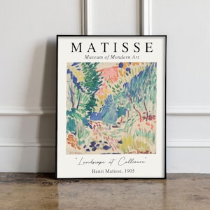 Henri Matisse Poster, Henri Matisse Landscape at Collioure poster, Henri Matisse Exhibition poster, Henri Matisse print