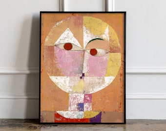 Paul Klee Senecio Print, Paul Klee Poster, Paul Klee Art, Bauhaus Print, Bauhaus Exhibition Poster, Scandinavian Decor, Minimalist Decor