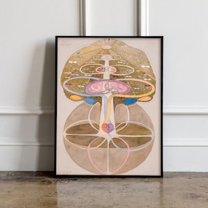 Hilma af Klint Art Print, Hilma af Klint Poster, Abstract Poster, Art Reproduction, Tree of Knowledge, No. 1, Trendy Wall Art, Home Decor