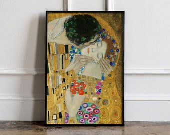 Gustav Klimt Il Poster del Bacio, Gustav Klimt Arte murale, Gustav Klimt La stampa del bacio, Gustav Klimt Poster della mostra, Stampa della mostra di Klimt