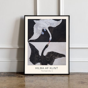 Hilma af Klint Art Print, Hilma af Klint Poster, Abstract Poster, Art Reproduction, Hilma af Klint print, The Swan, No. 1