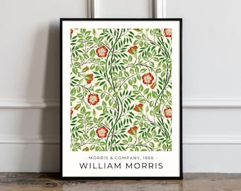 Affiche William Morris, William Morris Print, William Morris Green Art, Affiche vintage, Green Floral Print, Floral vintage Print