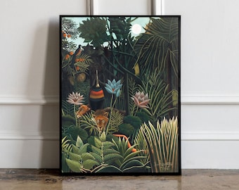 Henri Rousseau The Dream Poster, Henri Rousseau print, Henri Rousseau poster, Tropical wall art, Tropical exhibition poster