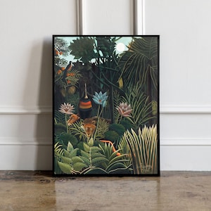 Henri Rousseau The Dream Poster, Henri Rousseau print, Henri Rousseau poster, Tropical wall art, Tropical exhibition poster