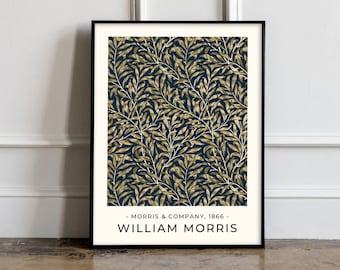 Affiche William Morris, William Morris Print, William Morris Green Art, Affiche vintage, Green Floral Print, Floral vintage Print