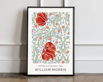 Affiche William Morris, William Morris Print, William Morris Art, Affiche vintage, Impression florale, Art mural floral