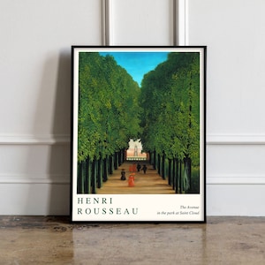 Henri Rousseau The Avenue im Park, Henri Rousseau Print, Henri Rousseau Poster, Tropische Wandkunst, Tropisches Ausstellungsposter