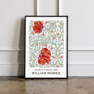 William Morris Poster, William Morris Print, William Morris Art, Vintage Poster, Floral Print, Floral wall art