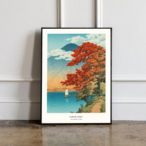 Japanese Poster, Japanese art print, Kawase Hasui Print, Japanese VIntage Wall Art, Japanese woodblock print, Mount Fuji Wall art Decor
