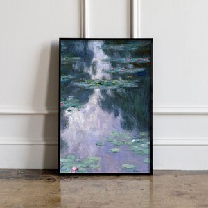 Claude Monet Exhibition Poster, Water lilies Claude Monet,  Monet Exhibition Print, Claude Monet Floral Print, Landscape wall art