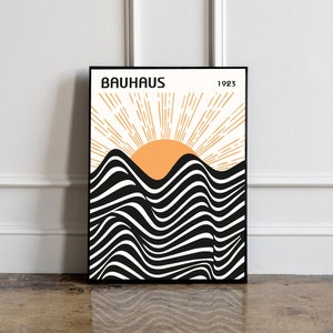 Bauhaus Print, Bauhaus Exhibition Poster, Bauhaus Line Art Print, Abstact Art Print, Contemporary art print, Retro Fine Wall Art