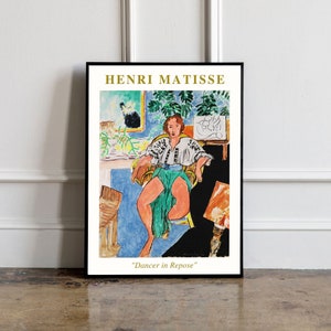 Henri Matisse Dancer in Repose Poster, Henri Matisse Wall art, Henri Matisse print, Tentoonstelling Print, Matisse Wall Decor, Cadeau voor mama