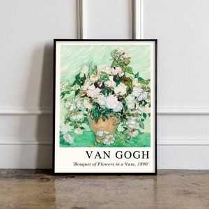 Vincent Van Gogh Posters, Jarrón con flores (1890) Poster, Van Gogh Wall art, Vincent Van Gogh Print, Van Gogh Exhibition Poster