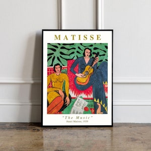 Henri Matisse The Music Poster, Henri Matisse Wall art, Henri Matisse print, Exhibition Print, Matisse Wall Decor, Home Decor, Gift for Mum