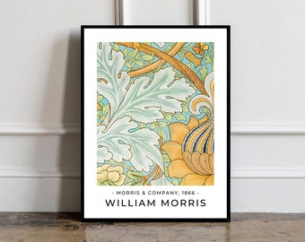Affiche William Morris, William Morris Print, William Morris Green Art, Affiche vintage, Green Floral Print, Floral vintage Print