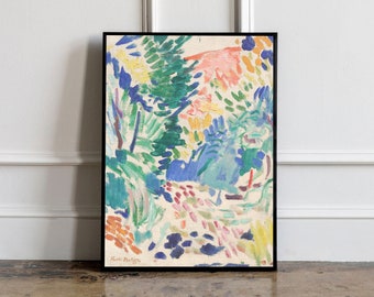 Cartel del paisaje de Henri Matisse en Collioure, arte de la pared de Henri Matisse, impresión de Henri Matisse, impresión de exposición, impresión del paisaje de Matisse