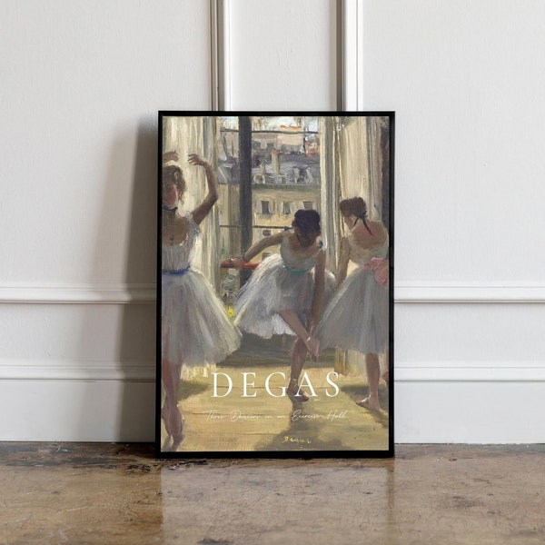 Edgar Degas Ballerina's Print, Degas Ballerina Poster, Degas Tentoonstelling Poster, Degas kunst aan de muur, Ballet Print, Balletdanser Print