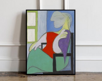 Picasso - Female Print, Pablo Picasso Exhibition poster, Picasso Exhibition Print, Minimalist Print, Gift Idea, Contemporary Print