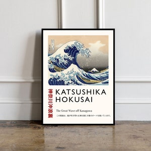 The Great Wave by Katsushika Hokusai Poster, Katsushika Hokusai wall decor, Hokusai wall art, Japanese Art print, Katsushika Hokusai print