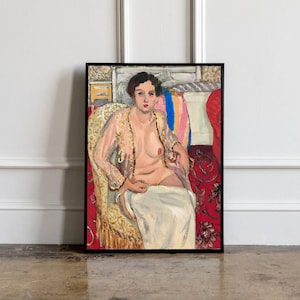 Henri Matisse Woman in a negligee Poster, Henri Matisse Wall art, Henri Matisse print, Exhibition Print, Matisse Wall Decor, Gift Idea