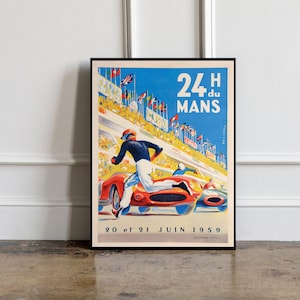Vintage Racing Poster, Grand Prix Poster, Monaco Race Poster, Racing Decor Art, Racing Fun Gift Idea, Gift For him, Vintage Racing Print
