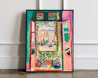 Cartel de Henri Matisse, cartel de ventana abierta, arte de la pared de Matisse, impresión de Henri Matisse, decoración de la pared de Henri Matisse, arte de la pared de Matisse, regalo para mamá