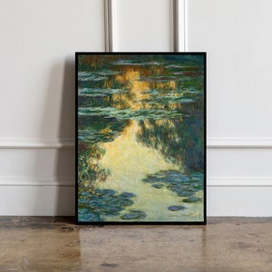 Claude Monet Exhibition Poster, Water lilies Claude Monet,  Monet Exhibition Print, Claude Monet Floral Print, Landscape wall art