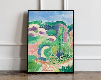 Henri Matisse Landscape at Collioure Poster, Henri Matisse Wall art, Henri Matisse print, Exhibition Print, Matisse landscape poster