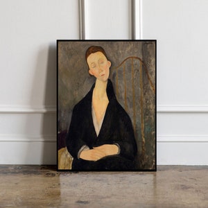 Amedeo Modigliani Poster, Amedeo Modigliani Print, Amedeo Modigliani wall Art, Amedeo Modigliani Vintage Poster, Woman Portrait Print